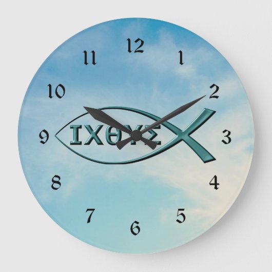 Christelijke Vis - Jezus Vis Grote Klok (Voorkant)