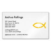 Christelijke vis magnetisch visitekaartje (Voorkant)