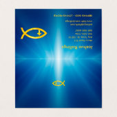 Christelijke vis visitekaartjes (Buitenkant ongevouwen)