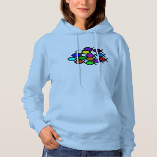 Christelijke vissymbolen - Rainbow - Hoodie