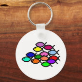 Christelijke vissymbolen - Rainbow - Sleutelhanger (Voorkant)