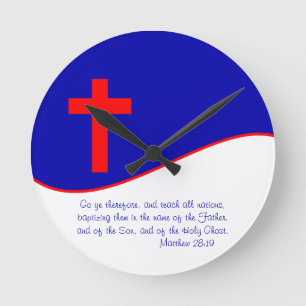 Christelijke vlag geïnspireerd ronde klok