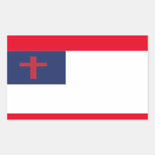 Christelijke vlag rechthoekige sticker
