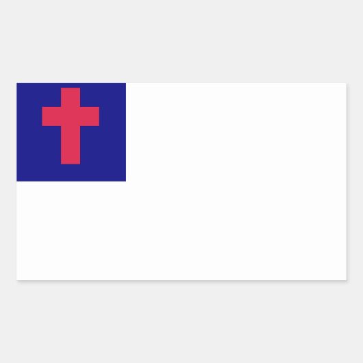 Christelijke vlag rechthoekige sticker (Voorkant)