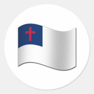 Christelijke vlag ronde sticker