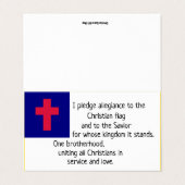 Christelijke vlaggenpleister visitekaartjes (Buitenkant ongevouwen)