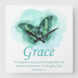 Christelijke vlinderverse vrouwen: Grace Vierkante Klok