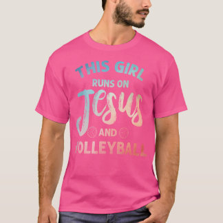 Christelijke Volleybal Kunst Voor Meisjes Vrouwen  T-shirt