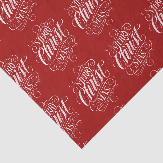 Christelijke vrolijke kerst krijt belettering Chri Tissuepapier (Detail)