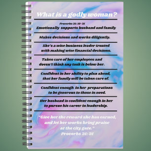 Christelijke vrouw Ideaal Infographic Spreuken 31 Planner