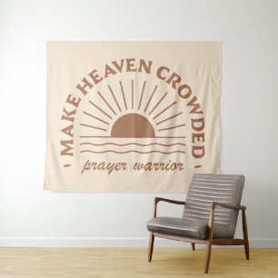 Christelijke vrouw meisje citeert boho beige esthe wandkleed