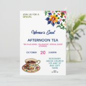 Christelijke vrouwen Fellowship Tea Invitation Kaart (Staand voorkant)