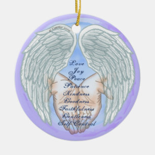 Christelijke vruchten van de geest keramisch ornament