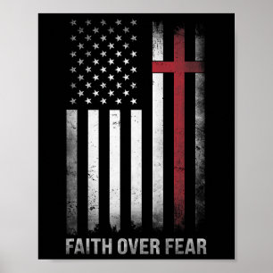 Christelijke VS Vlag Amerikaanse Christus geloof b Poster