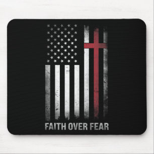 Christelijke VS VS Vlag Amerikaanse Christus geloo Muismat
