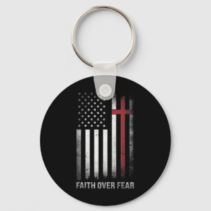 Christelijke VS VS Vlag Amerikaanse Christus geloo Sleutelhanger