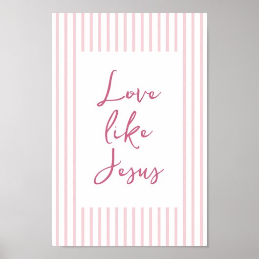 Christelijke Wall Art Decor Roze Meisje Kamer Poster (Voorkant)