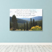 Christelijke Wall Art Mountain Uitzicht Trust in L Canvas Afdruk (Insitu (Houten vloer))