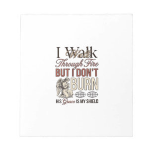 Christelijke wandeling door vuur vintage notitieblok