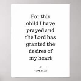 Christelijke wandkunst, 1 Samuel 1:27, tweeslachti Poster