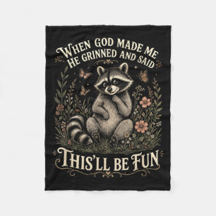 Christelijke Wasbeer Geloof Humor God Maakte Hij G Fleece Deken