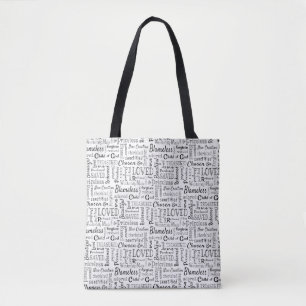 Christelijke woorden van bevestigende Word Art Tote Bag