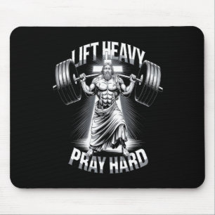 Christelijke Workout Lift Heavy Pray Hard Gym Body Muismat