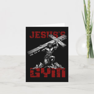 Christelijke Workout T-shirt Jesus's Gym Bodybuild Kaart