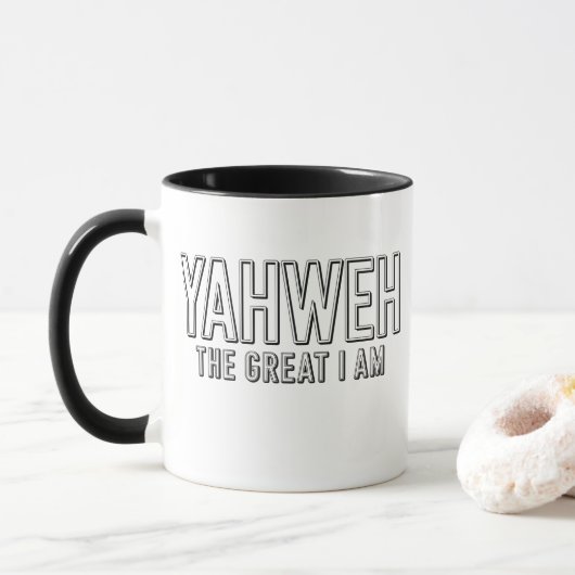 Christelijke YAHWEH de Grote Ik ben Mok (Met donut)