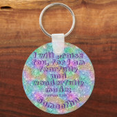 Christelijke zelfrespect Bijbel Verse Psalm 139 Na Sleutelhanger (Voorkant)