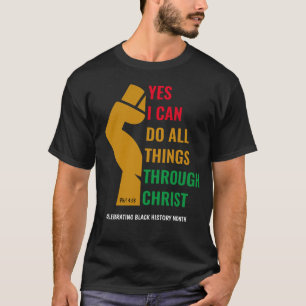 Christelijke ZWARTE MAAND Ja T-shirt