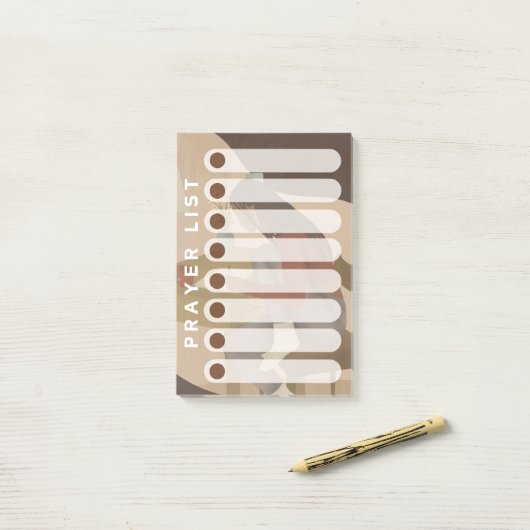 Christelijke zwarte vrouw gebedslijst post-it® notes (Op bureau)