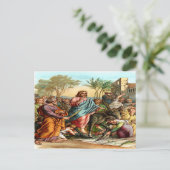 Christen binnengaan in briefkaart (Staand voorkant)