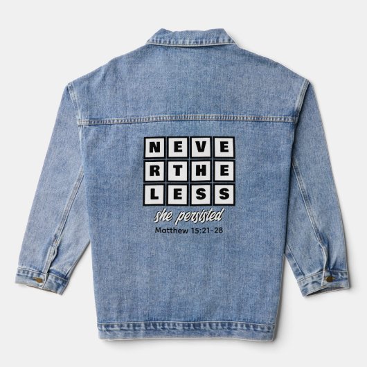 Christen DESONDANKS VOLHARDDE ZIJ Denim Jacket (Achterkant)
