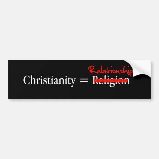 Christendom is geen religie bumpersticker (Voorkant)