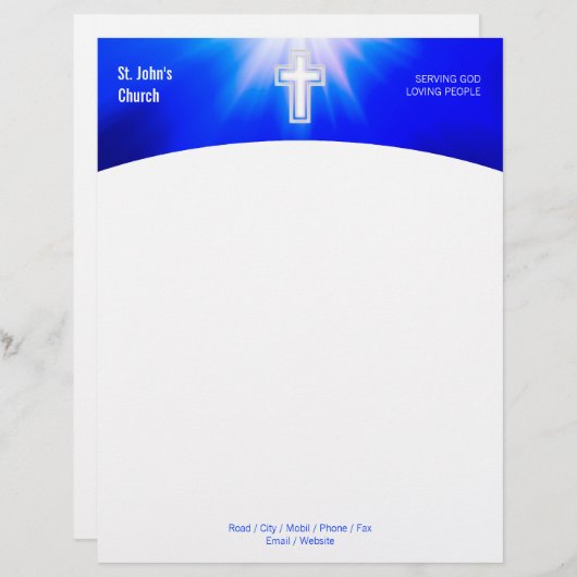 christendom | Religieus kruis Briefhoofd (Voorkant / Achterkant)