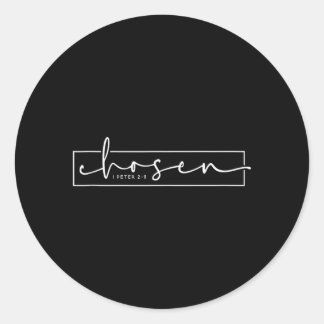 Christenen Gekozen 1 Petrus 2_9 Bijbelvers Geloof Ronde Sticker