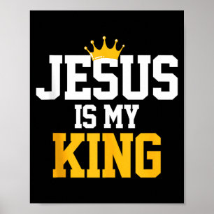 Christenen Jezus Is Mijn Koning T-shirt Religie Ci Poster