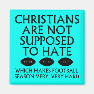Christenen mogen niet haten van voetbal magneet
