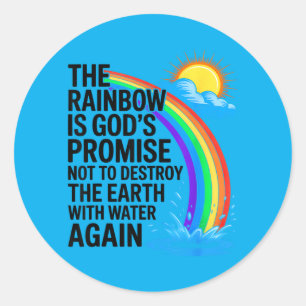 Christenen Religieuze Bijbel De Regenboog Is Gods Ronde Sticker