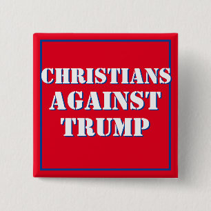 Christenen tegen Trump Vierkante Button 5,1 Cm