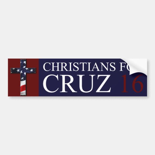 Christenen voor de Cruz 2016 bumpersticker (Voorkant)