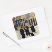 Christenen wakker! vierkante sticker (Envelop)