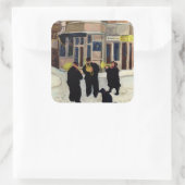 Christenen wakker! vierkante sticker (Tas)