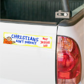 Christenen zijn niet perfect bumpersticker (Op Truck)