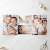 Christening 7 Foto Hartelijk dank, Tri Fold Kaart (Binnen)