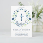 Christening, Baptême Invitation Garçons Carte Invi (Debout devant)