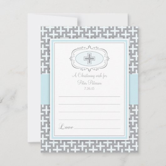 Christening/Baptism Wish Card Kaart (Voorkant)