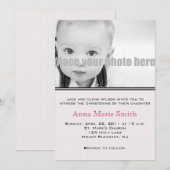Christening/Baptisme/Dedicatie Fotouitnodiging Kaart (Voorkant / Achterkant)