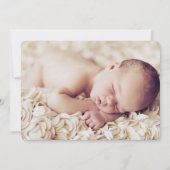 Christening Black Script Cross Foto Religies Kaart (Achterkant)